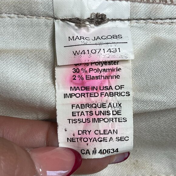 Y2K Vintage Marc Jacobs Women's Brown Skinny High-Rise Pleated Jeans Size 8 - Picture 6 of 14